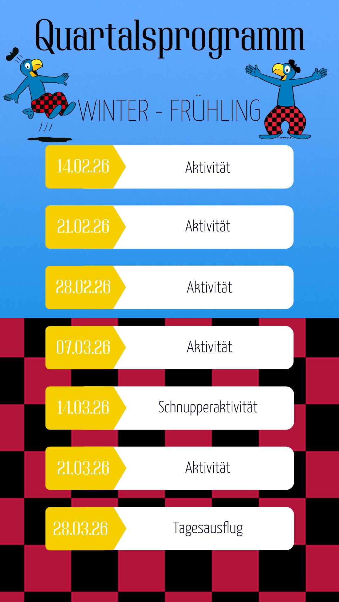 Quartalsprogramm Winter – Frühling